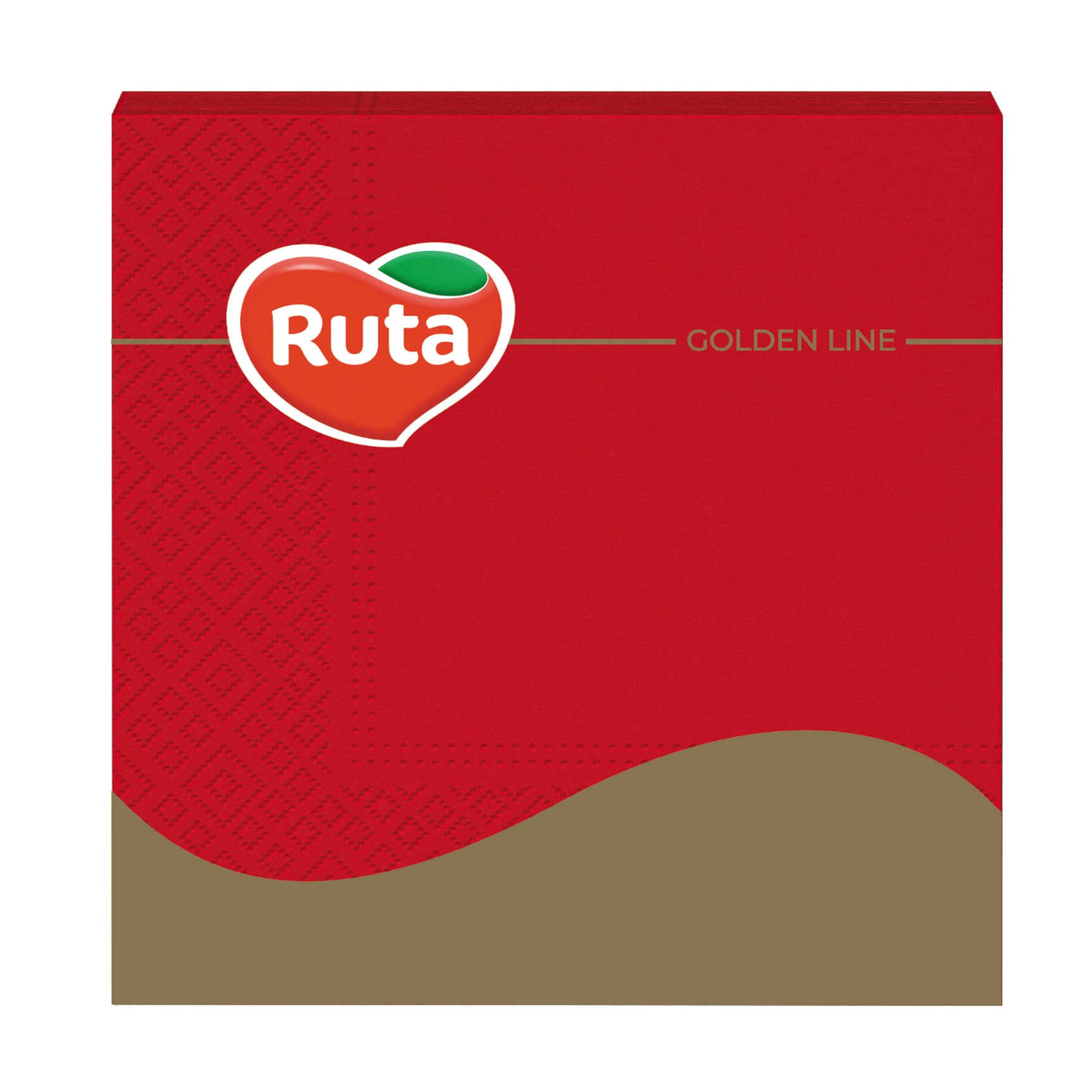 Серветки столові RUTA Golden Line 33*33 см, 3-шарові, червоні, 20 шт