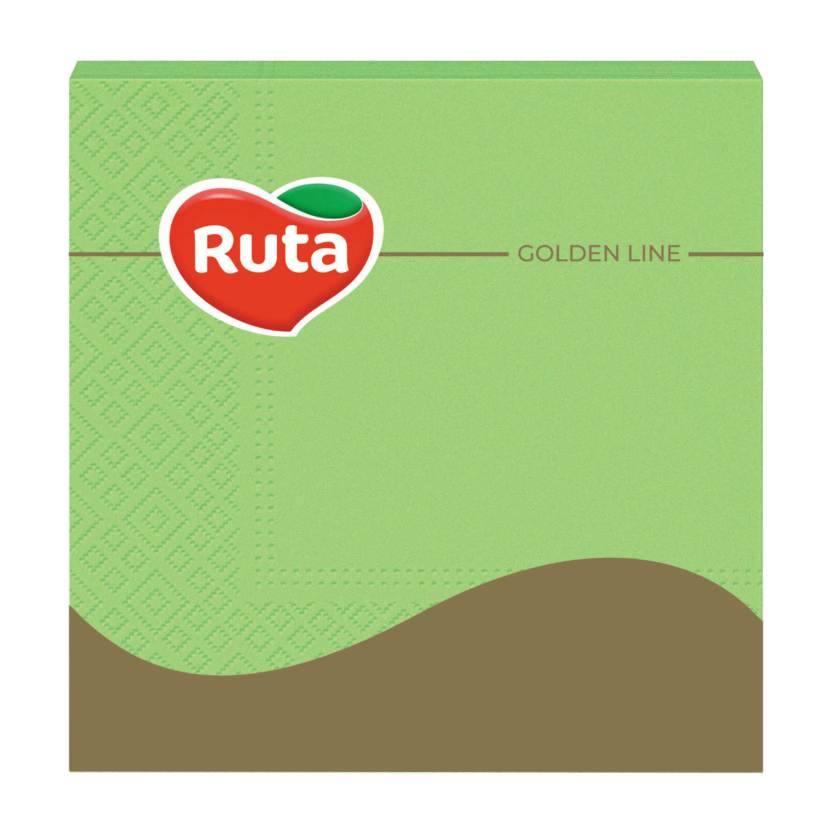 Серветки столові RUTA Golden Line 33*33 см, 3-шарові зелені, 20 шт
