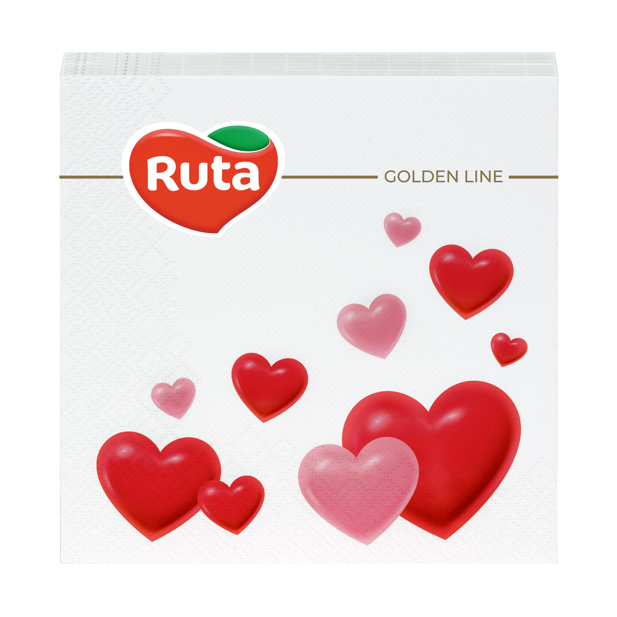 Серветки столові RUTA Серце, 2-шарові, 33*33 см, 20 шт