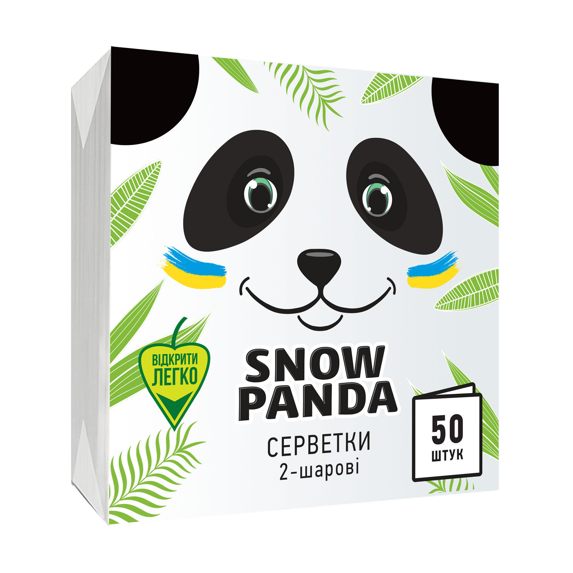 Серветки столові Сніжна Панда 2-шарові, 24*24 см, 50 шт